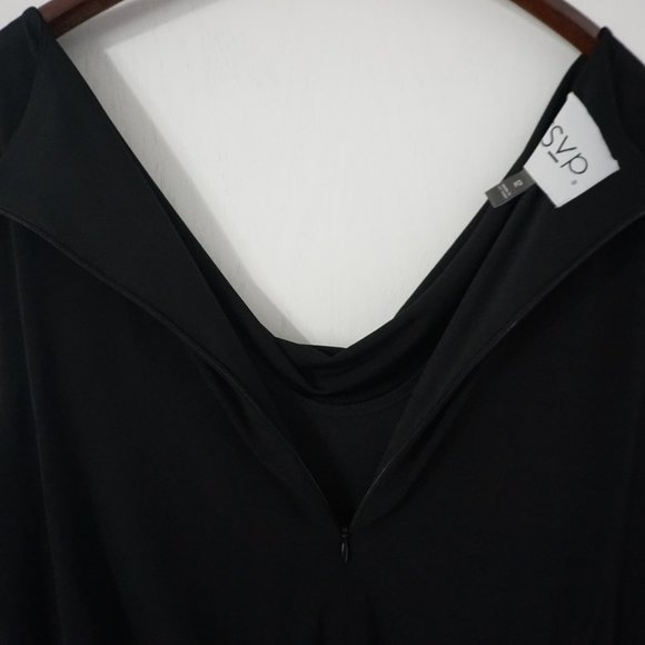 RSVP cowl neck sleeveless luxe knit jumpsuit NWOT - Picture 5 of 7